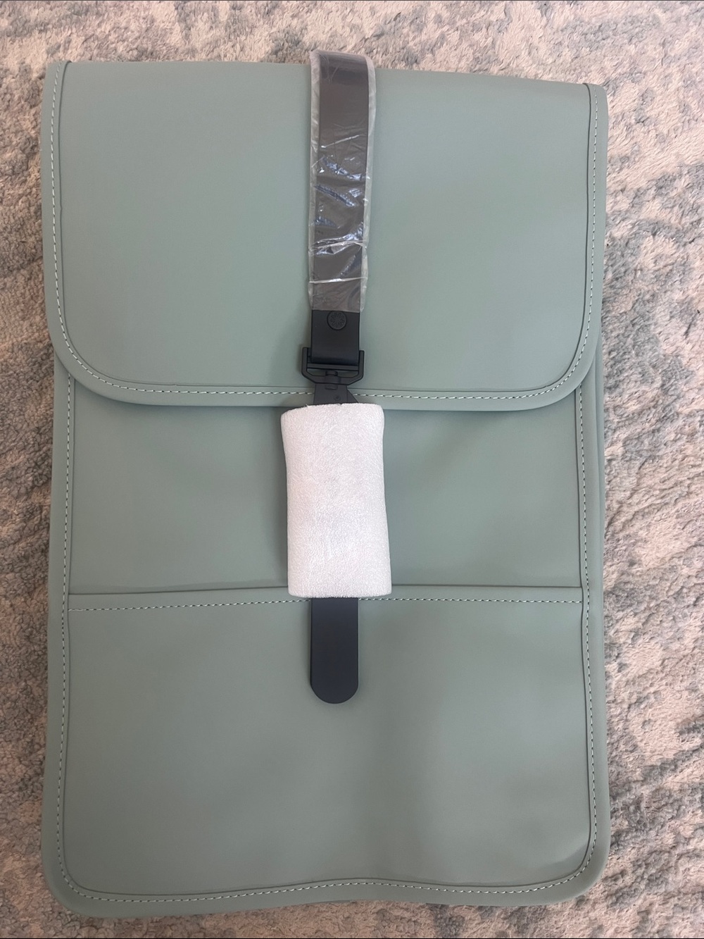 NWT | Rains Rolltop Backpack Mini in Sage/Haze